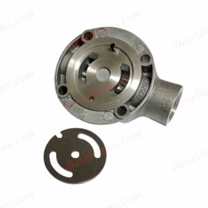 transfer pump end plate for dpa with metal back plate