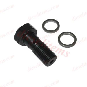 Replacement CAV Lucas Delphi DPA injector line banjo bolt 7123-339D for diesel injection pumps. Includes 2 line washers. No internal piston or spring.