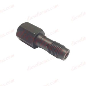 Replacement CAV Lucas Delphi DPA fuel outlet banjo bolt 7180-358, also replaces 7139-752. Mushroom-style pressurising valve with internal piston and spring.